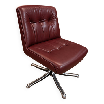 Leather armchair P128 Osvaldo Bordani