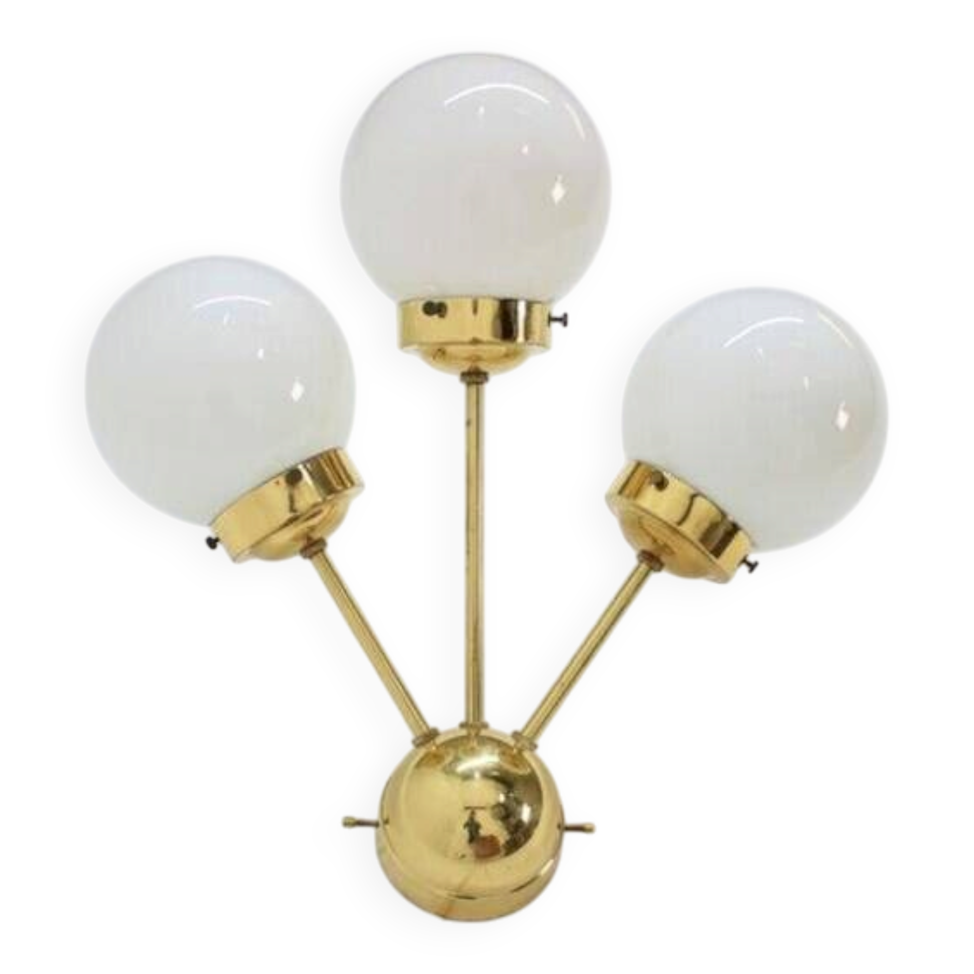 Space age sputnik brass wall lamps, 1970s, more pieces available
