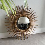 Rattan sun mirror