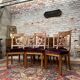 Suite de six chaises en bois naturel de style empire
