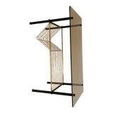 Smoked glass coffee table vinyl door