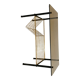 Smoked glass coffee table vinyl door