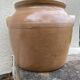 Brown stoneware jar pot