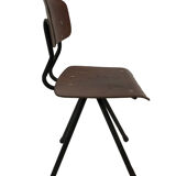 Vintage industrial children's chair, school chair, Dutch design