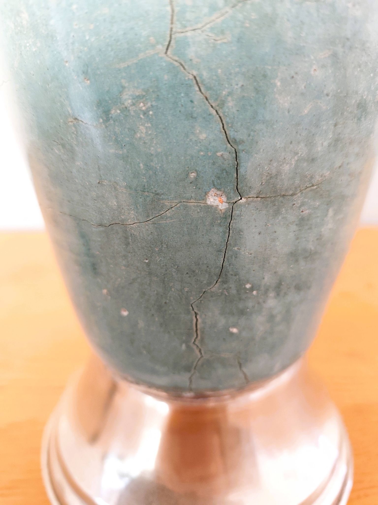 Lampe à poser bleu turquoise et laiton