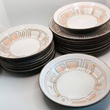 Set of 8 plates, 5 desserts and 3 hollow collection Maille de Niderviller