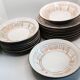 Set of 8 plates, 5 desserts and 3 hollow collection Maille de Niderviller