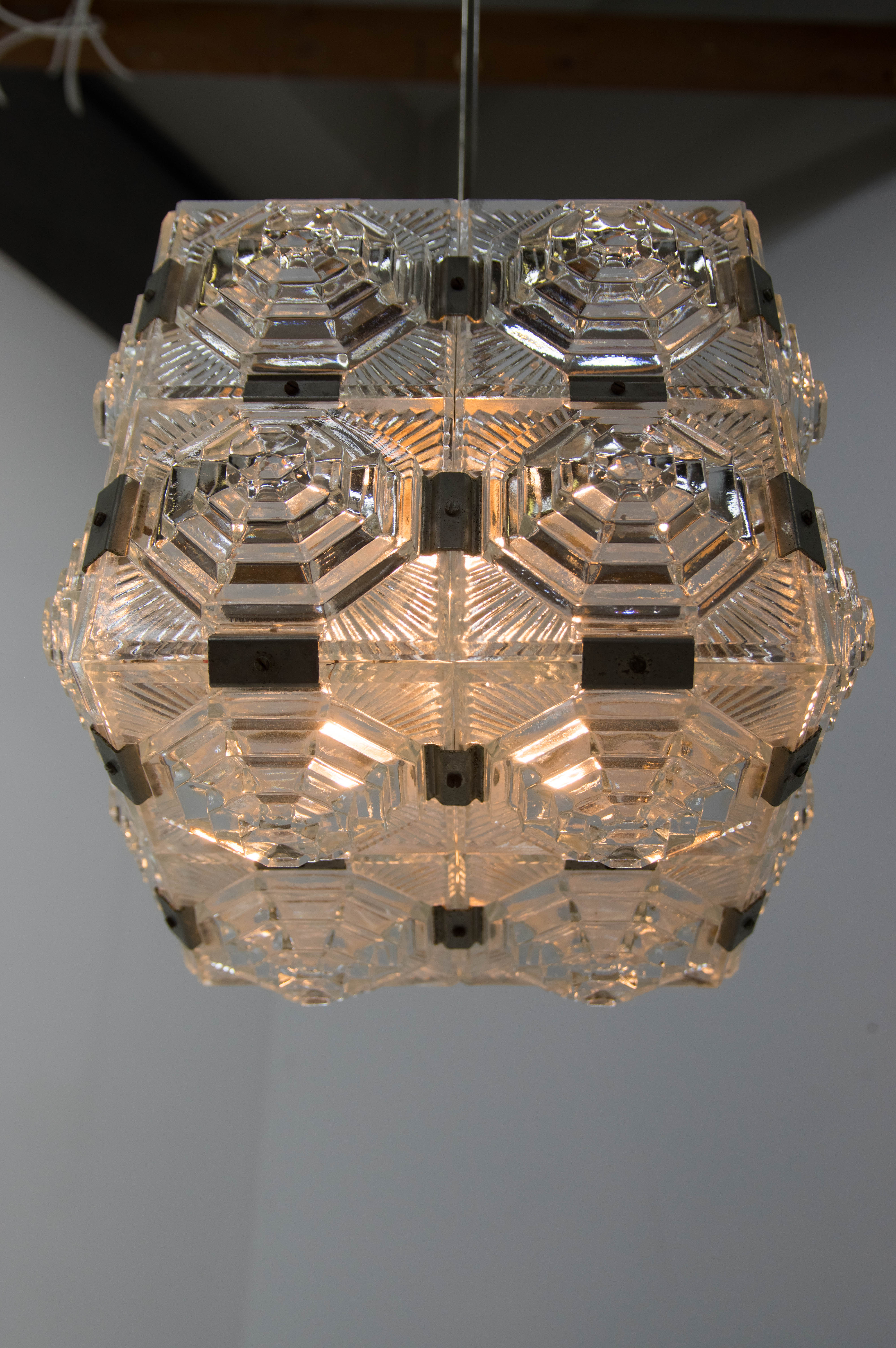 Set of Two Glass Pendant by Kamenicky Senov, 1960s