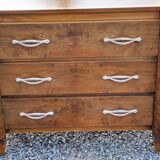 Art Deco chest of drawers from the 30s-40s in walnut 3 drawers