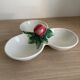 Tripod ceramic aperitif plate from Bassano (Italy) – Apple decor