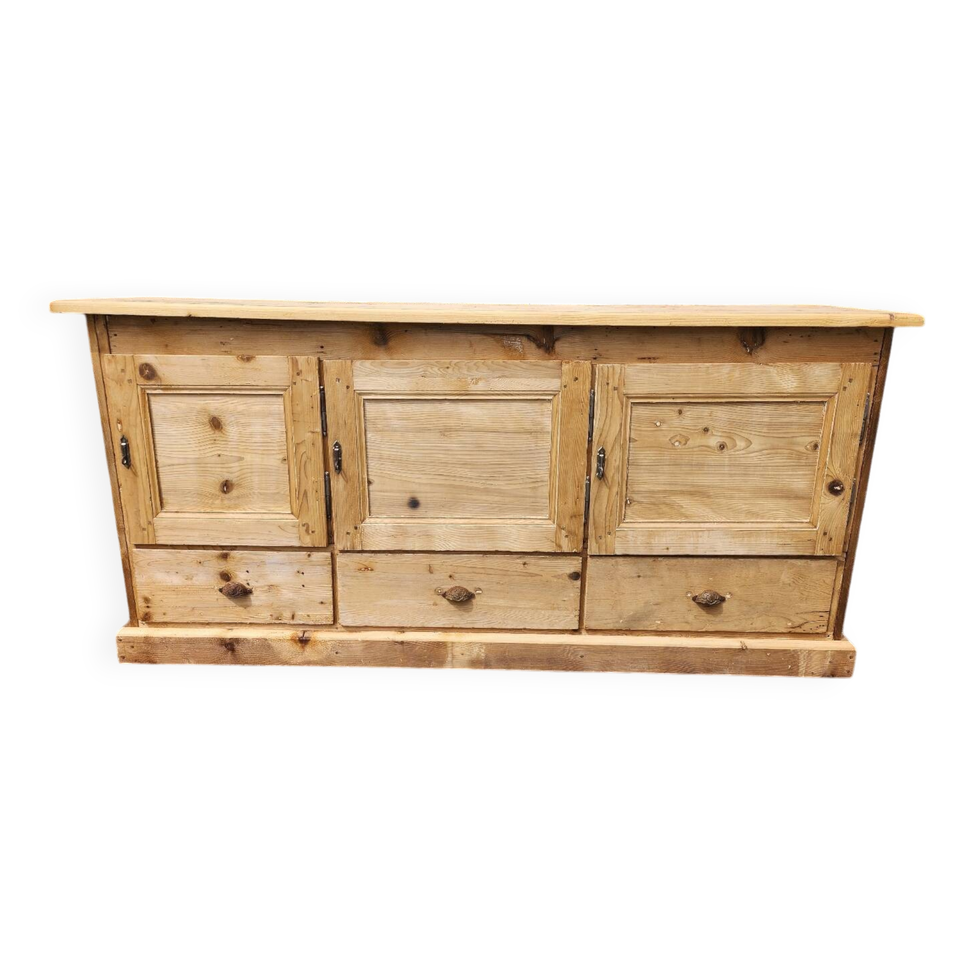 Old trade furniture with 3 drawers and 3 doors