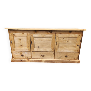 Old trade furniture with 3 drawers and 3 doors