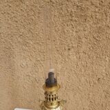 Oil lamp in porcelain and bronze XIX th