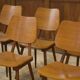 Set of 6 oak chairs from the 1960s.