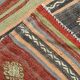 Brick Red Color Kilim Rug, 184x334Cm Living Room Rug,