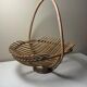 Vintage bamboo and rattan fruit bowl – Large fruit basket, boho chic / Riviera, retro centrepiece – Mid-Century 60s design