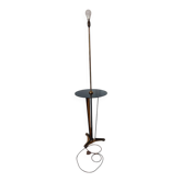Lampe art déco laiton et verre noir 260415