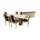 Vintage 1970s dining room set / wooden table, chair and sideboard