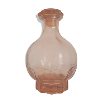 Old pink transparent carafe