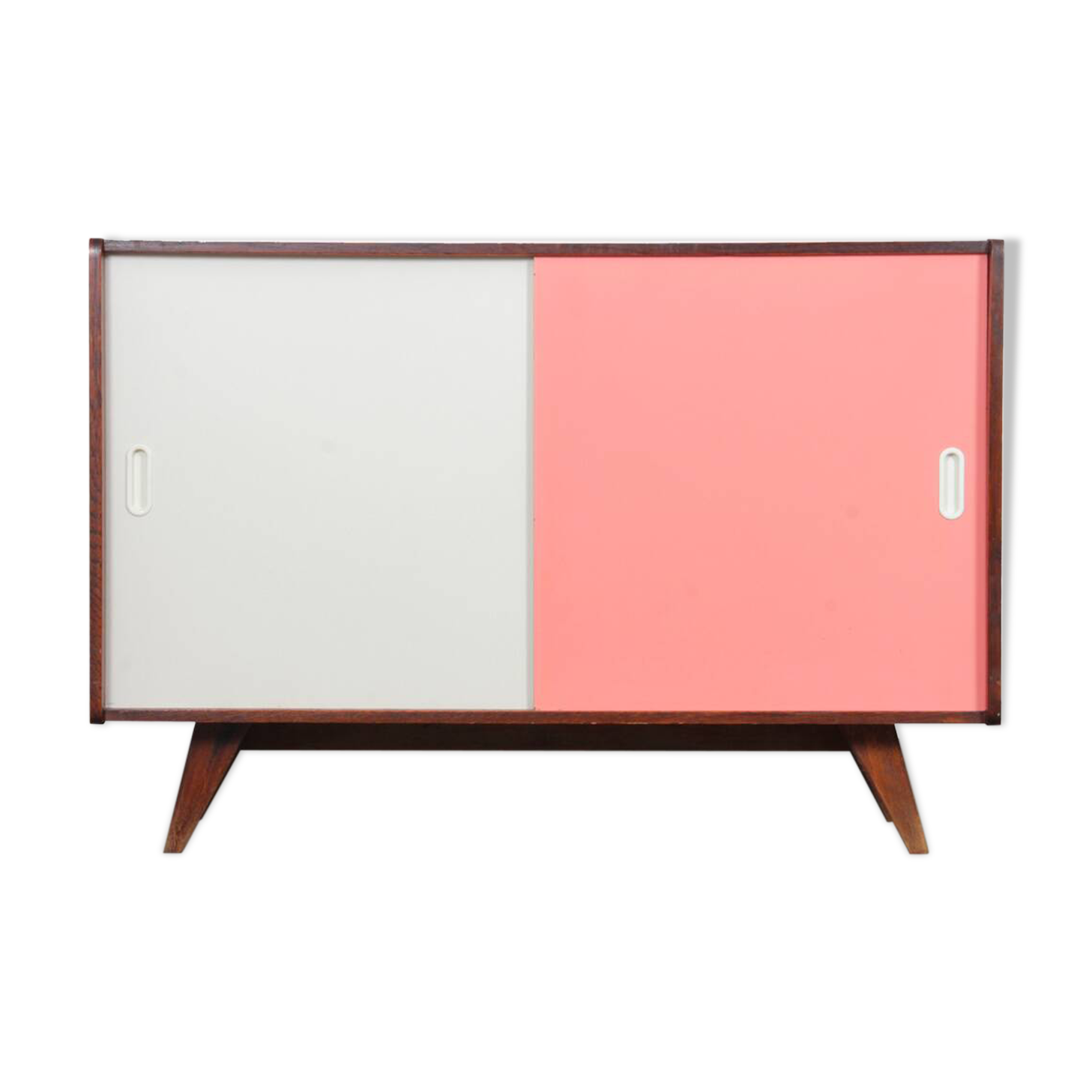 Vintage dark oak chest of drawers by Jiri Jiroutek, model U-452, 1960s