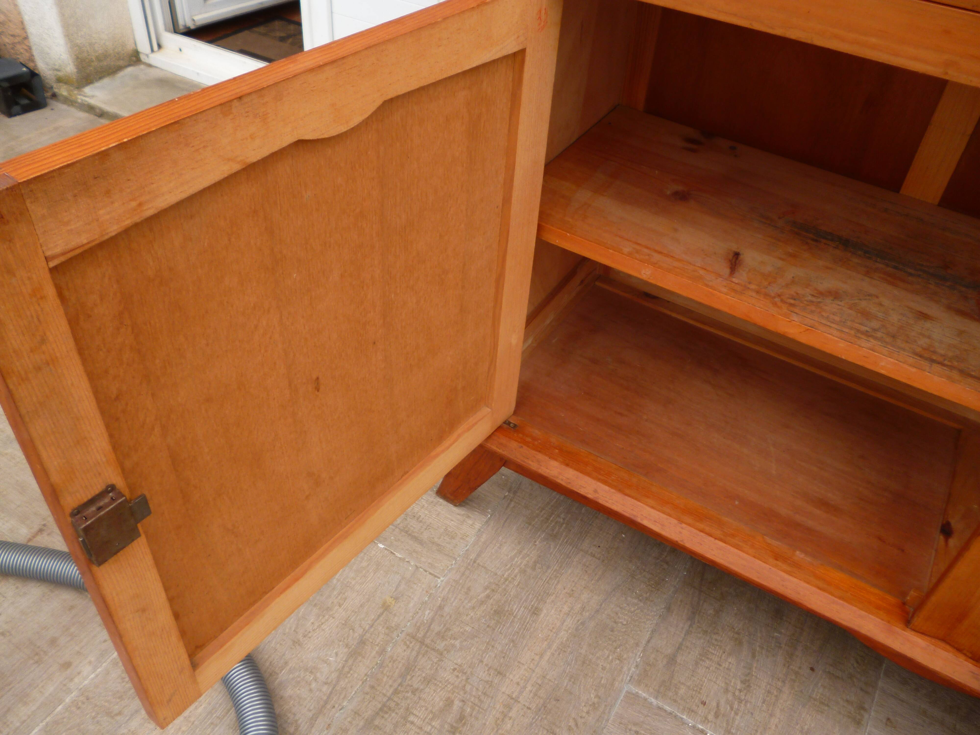 Vintage buffet feet compass two drawers