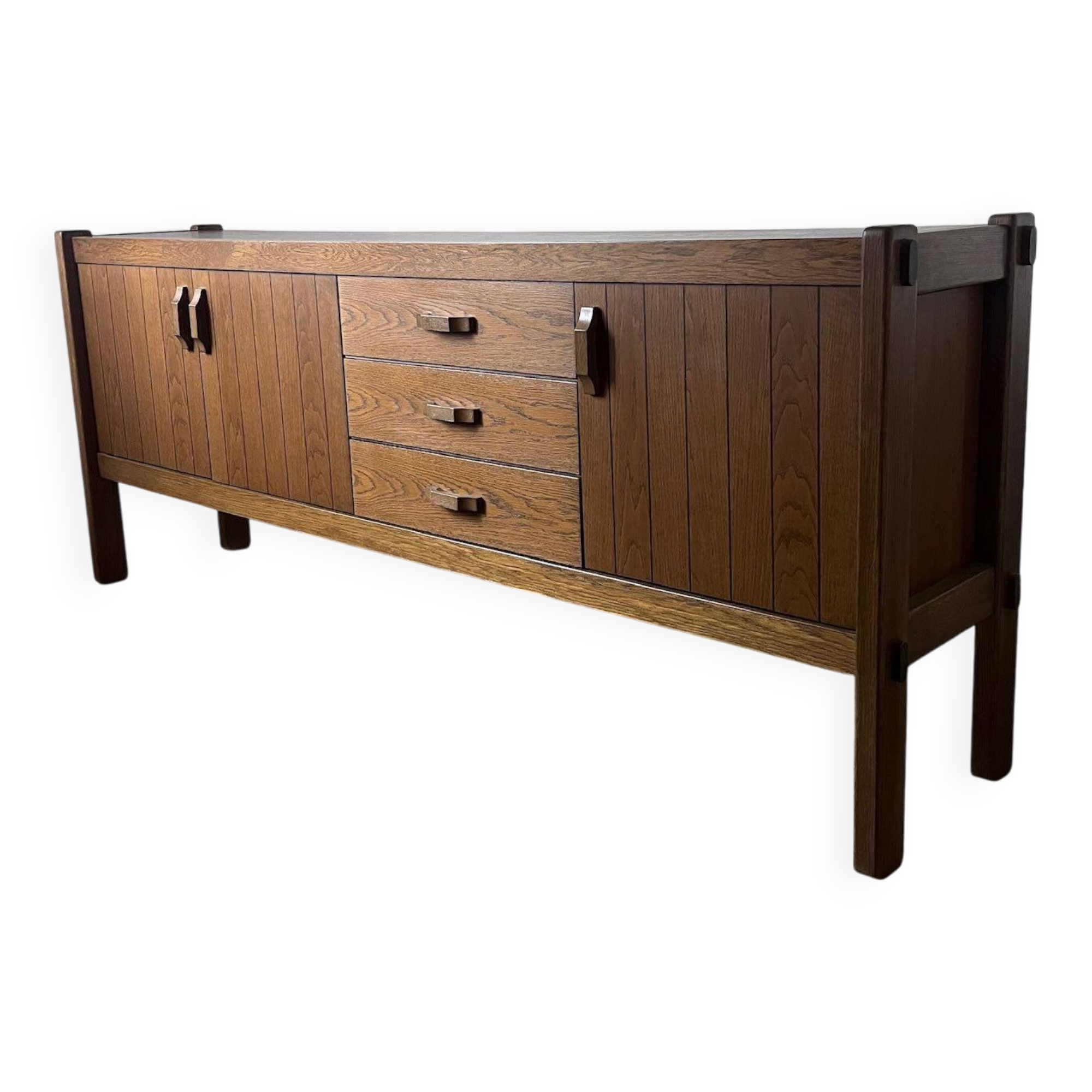 Large vintage brutalist sideboard