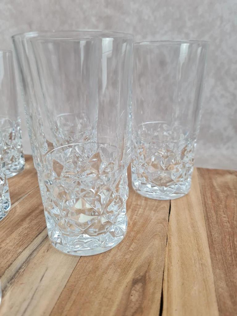 Set of 6 Cristal d’Arques glasses – Sully model – height 14 cm