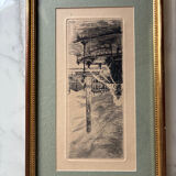 2 engravings of Parisian monuments signed Leopold Robin
