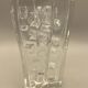Thick crystal vase by Daum. Sculpted decor in a modernist style. 1960 - 70.