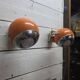 Pair of vintage 70s eyeball wall lights.