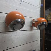 Paire d'appliques vintage eyeball des années 70