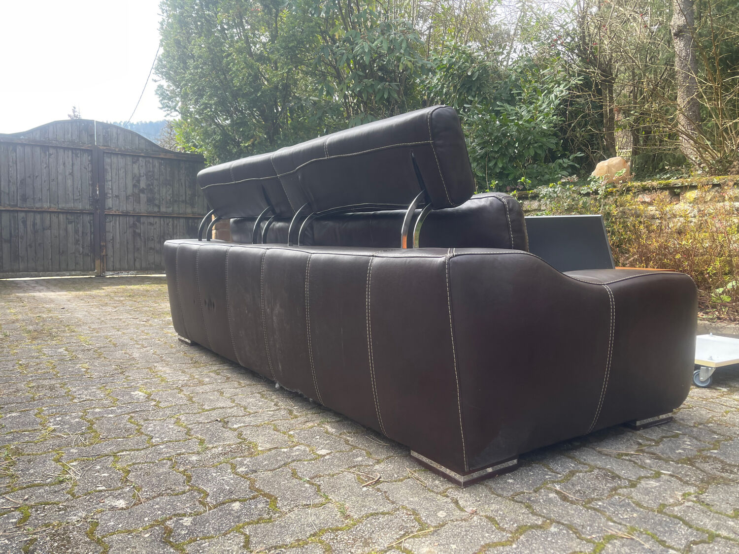 2 canapés cuir véritable fabrication italienne