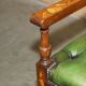 Chesterfield leather office chair with Dutch marquetry
