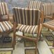Lot de 6 chaises scandinaves vintage année 1970