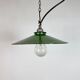 Industrial Green Enamel Light, 1950s