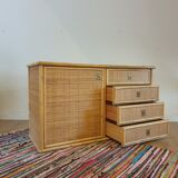 Rattan sideboard by Dal Vera