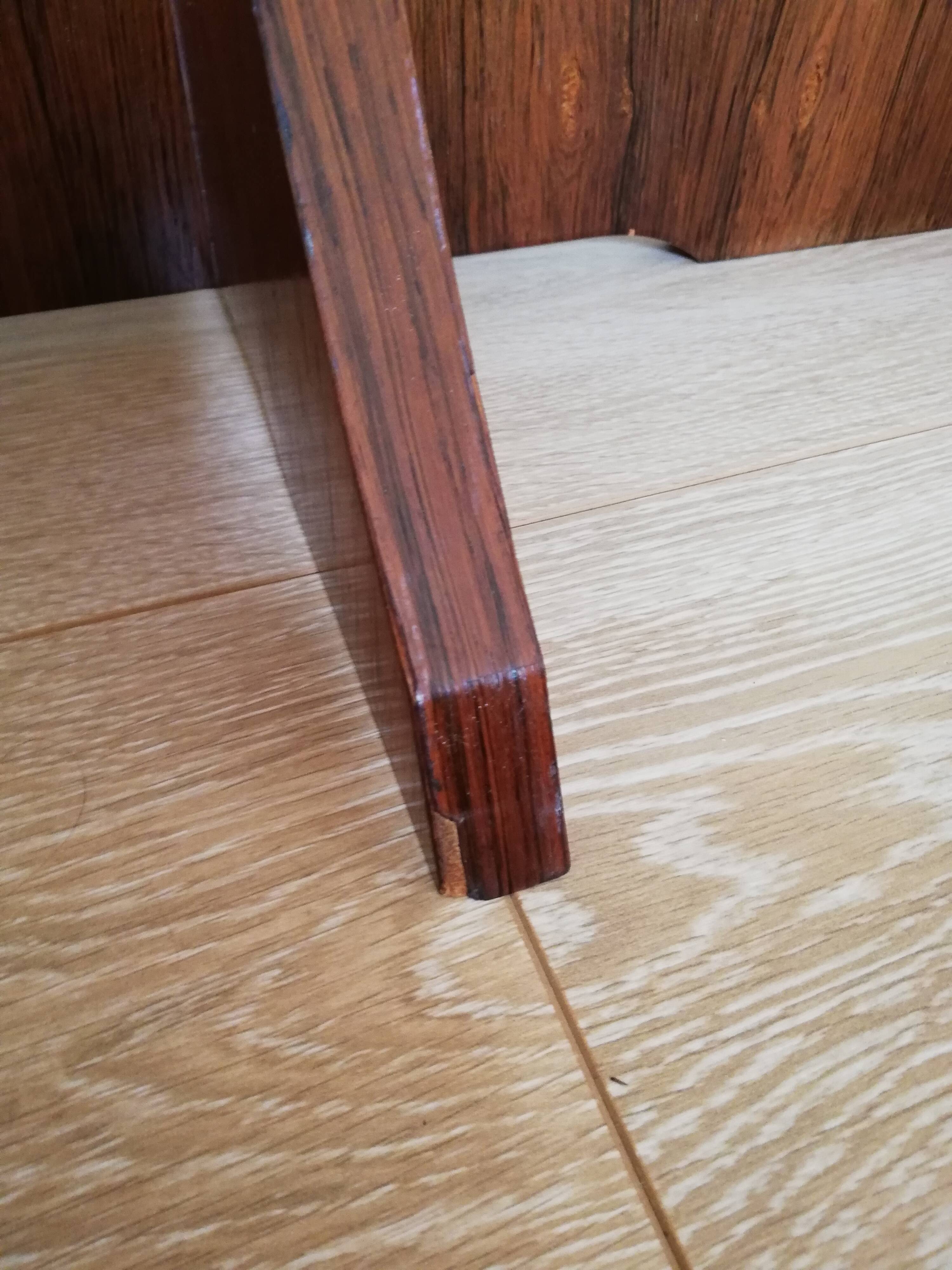 Marble and teak coffee table 60s