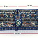 Oriental blue floor couch