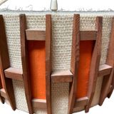 Scandinavian fabric and wood lighting
