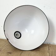 Lampe à suspension industrielle en émail gris, années 1960