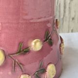 Glazed terracotta pitcher with mimosa decoration