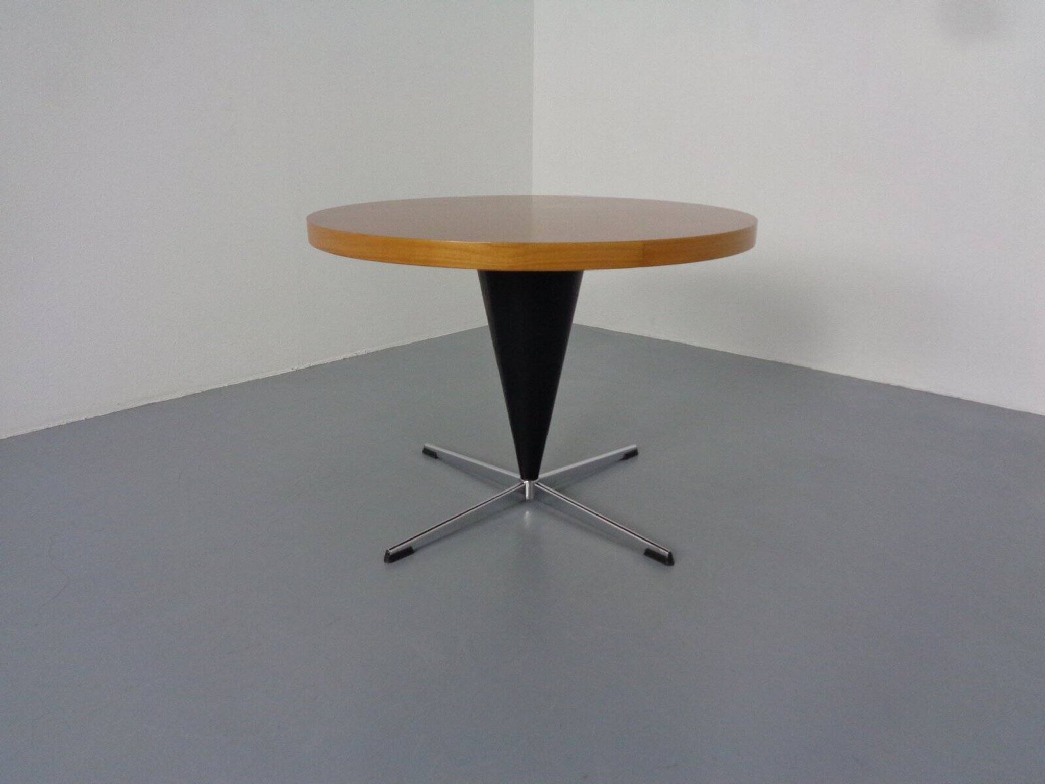 Early Cone Table by Verner Panton for Plus-Linje, 1950s