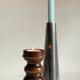 Vintage ikea wood and metal candle holders