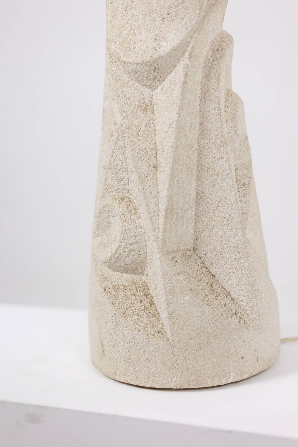 Carved stone lamp. 1970s.