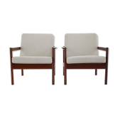 1960s Kai Kristiansen Model KK161 Pair of Teak Armchairs for Magnus, Denmark
