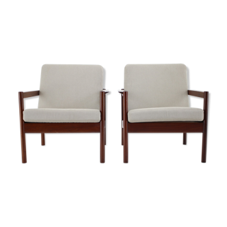 1960s Kai Kristiansen Model KK161 Pair of Teak Armchairs for Magnus, Denmark