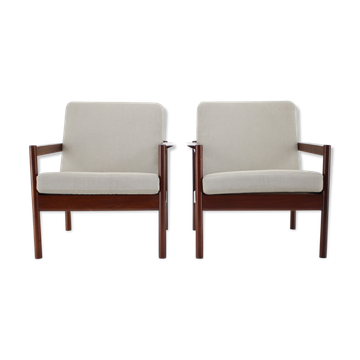 1960s Kai Kristiansen Model KK161 Pair of Teak Armchairs for Magnus, Denmark