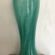 Vintage speckled green marbled glass vase, art nouveau