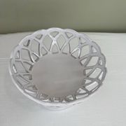 Openwork fruit bowl signed Lallier from Moustier
