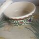 Glazed ceramic bonbonnière, hand-painted floral decoration.
